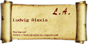 Ludvig Alexia névjegykártya
